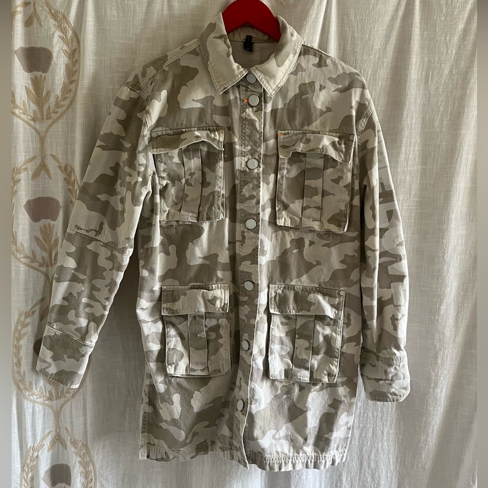 River Island White Camo Jacket